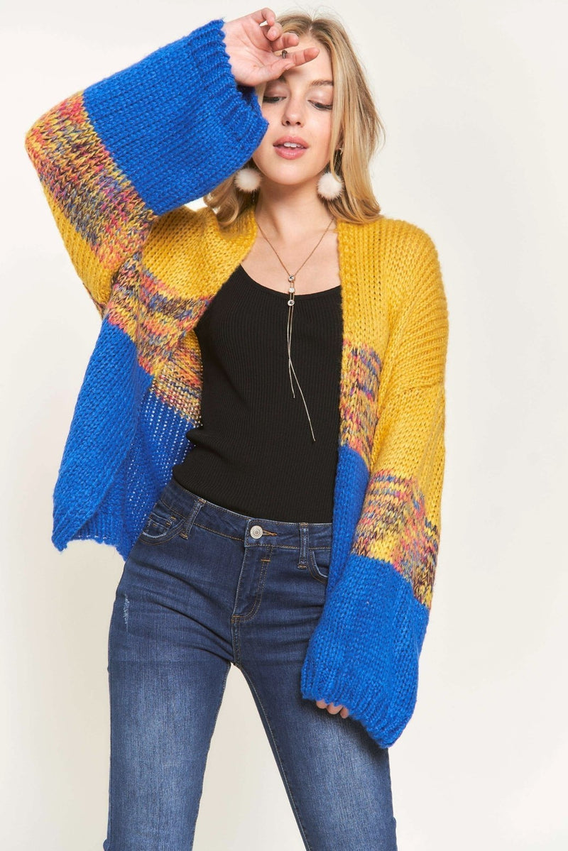 Colorblock Sweater Cardi