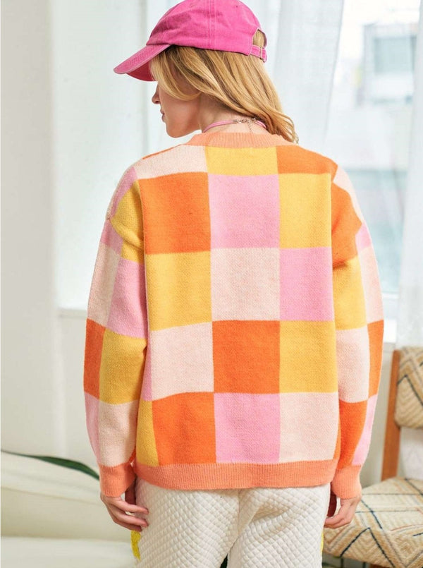 Springtime Color Block Sweater