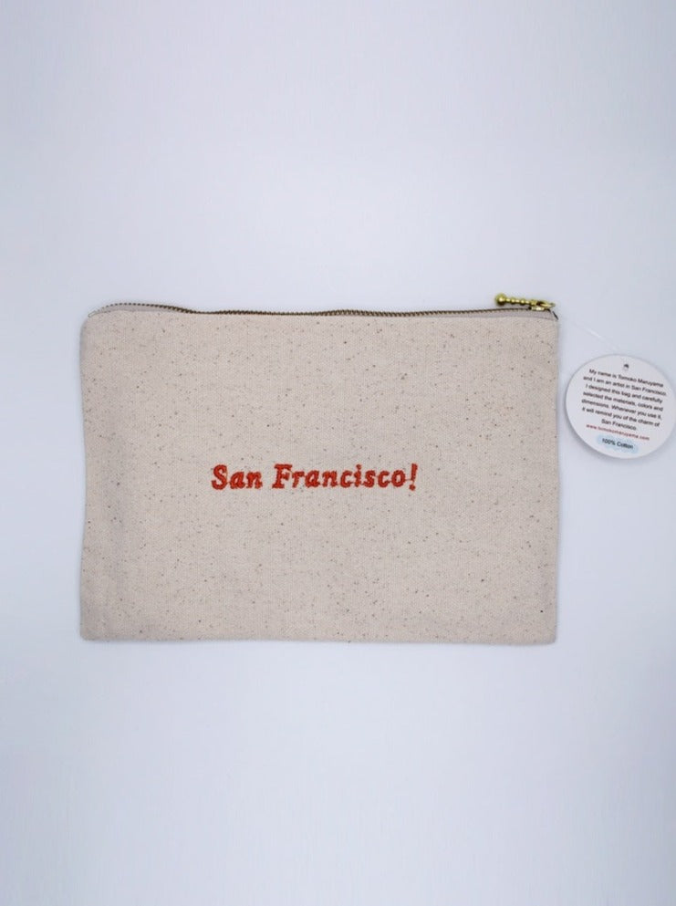 Embroidered San Francisco Skyline Pouch