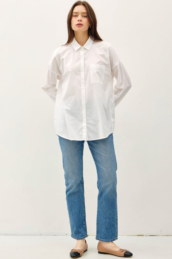 Cotton Button Front Shirt