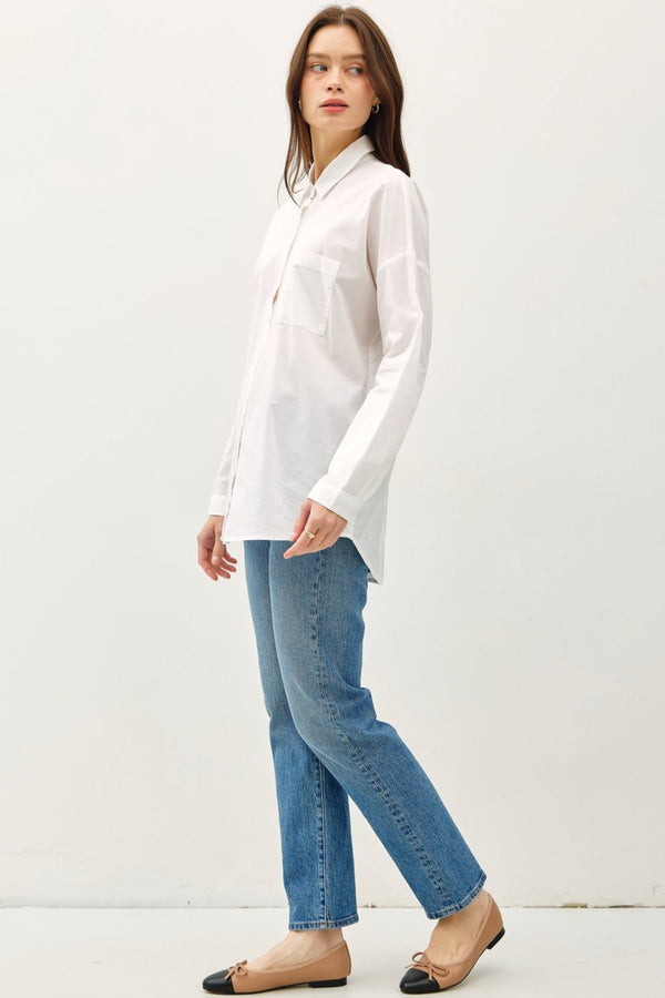 Cotton Button Front Shirt