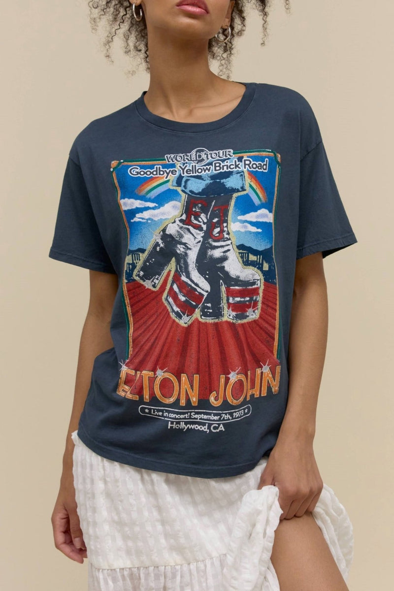 Elton John Hollywood Boots Boyfriend Tee