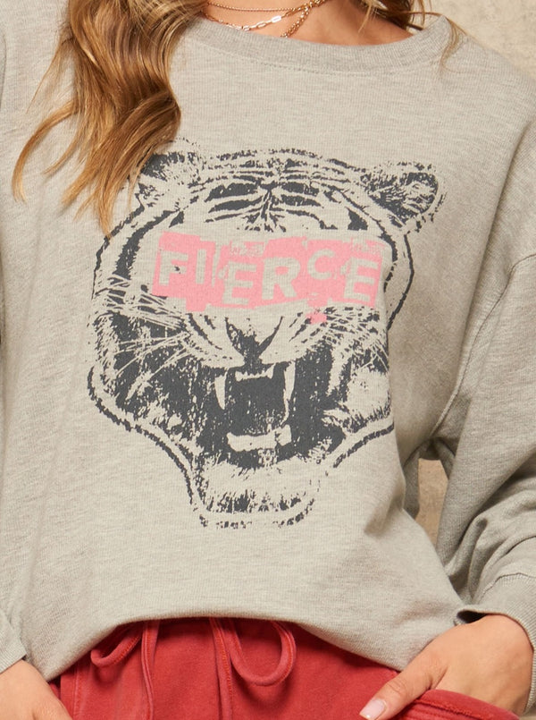 Fierce Tiger Graphic Sweatshirt