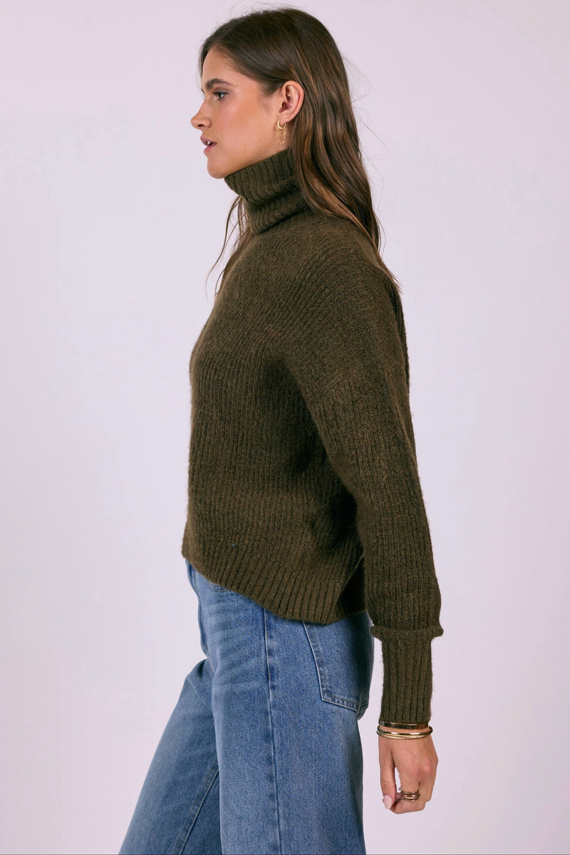 Fiona Turtleneck Pullover - brown