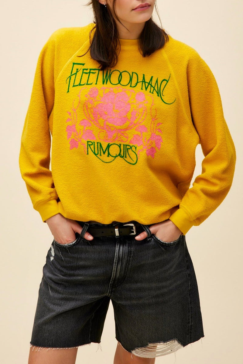 Fleetwood Mac Floral Reverse Raglan Sweater