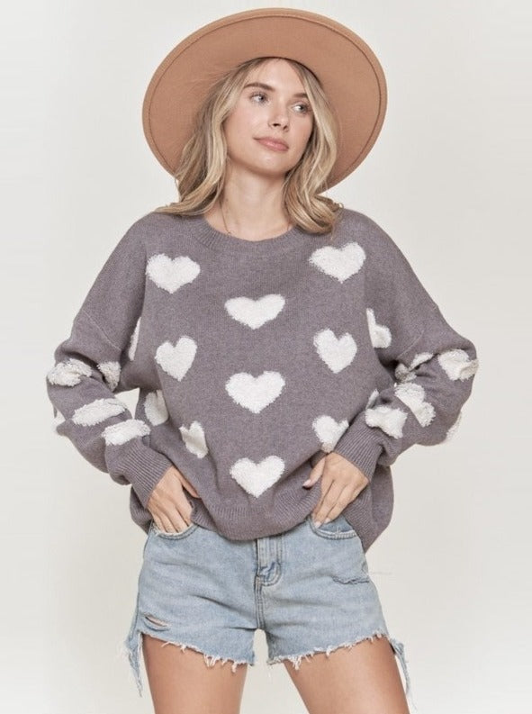 Heart Sweater Top