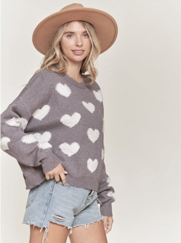 Heart Sweater Top