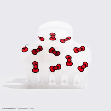 Hello Kitty X Kitsch Recycled Puffy Claw Clip- Kitty Bows