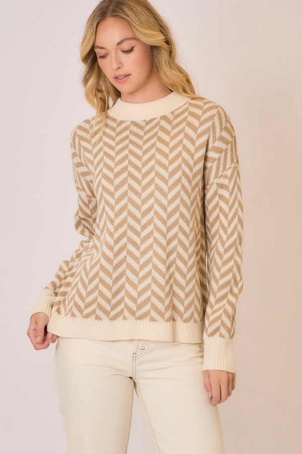 Herringbone Knit Sweater