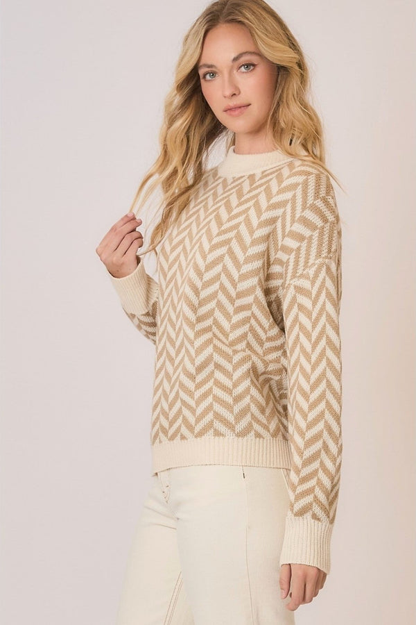 Herringbone Knit Sweater