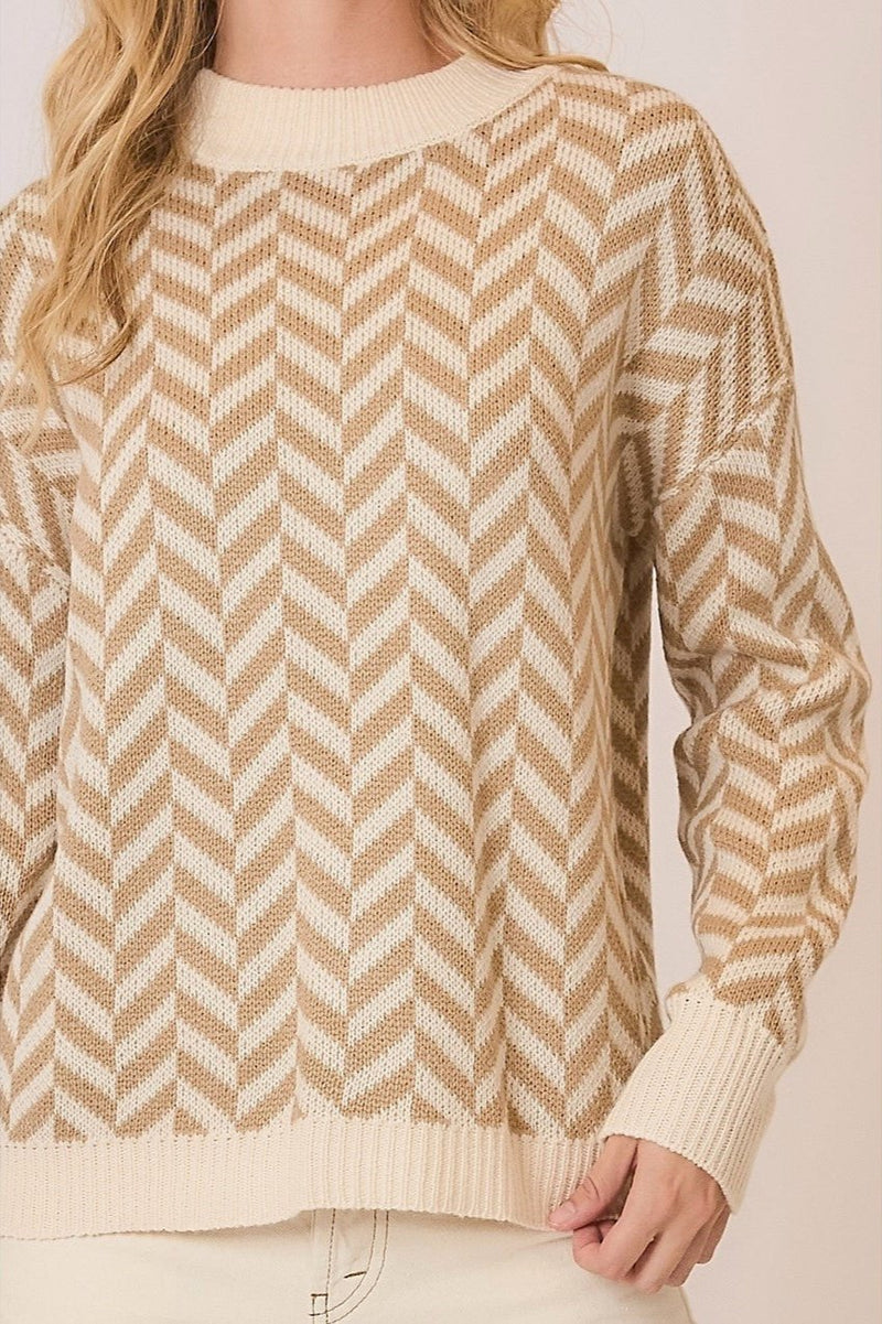 Herringbone Knit Sweater