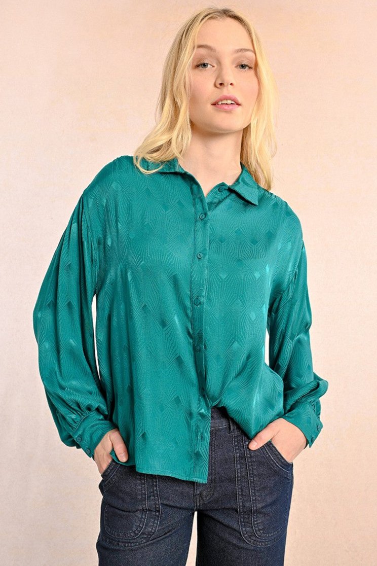 Jade Satin Blouse