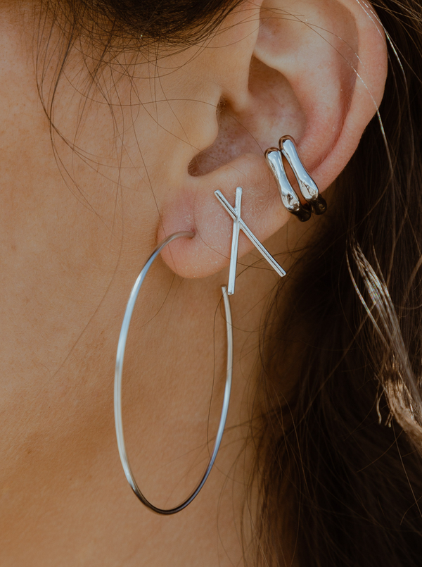 Thin Hoops - silver