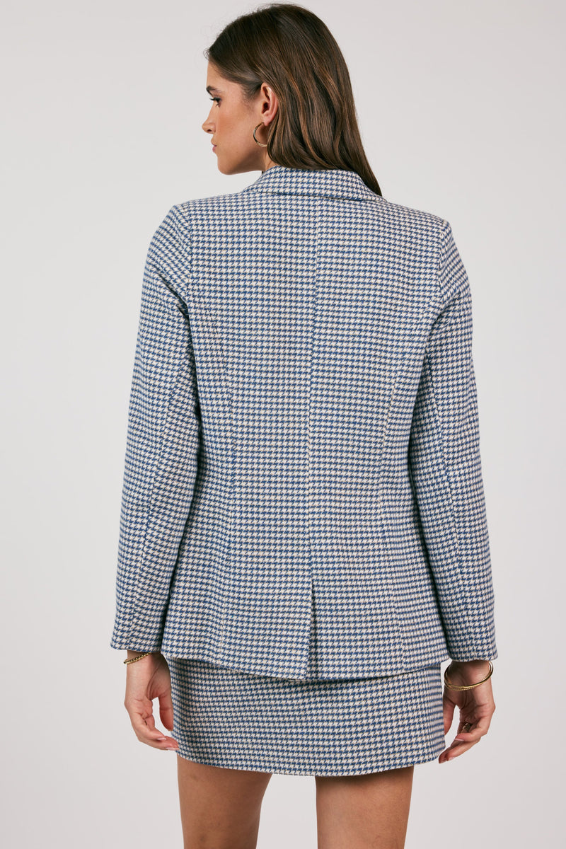 Journaling Houndstooth Blazer