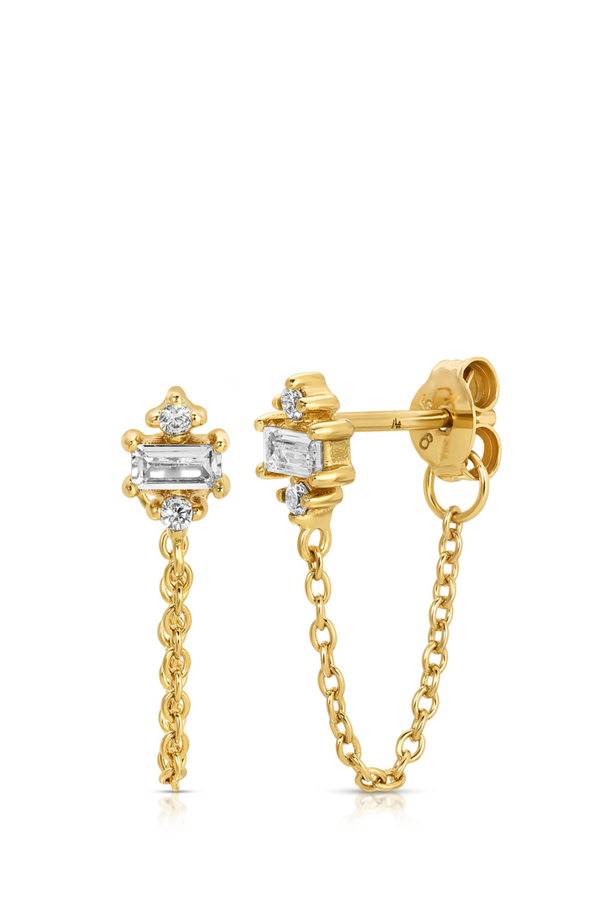 Lizzy Chain Stud Earrings