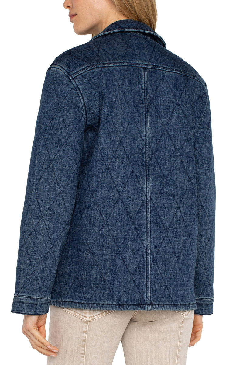 Quilted Denim Coat