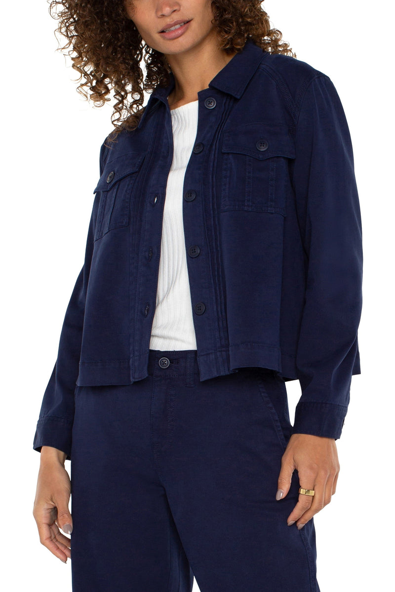 Pleat Crop Jacket