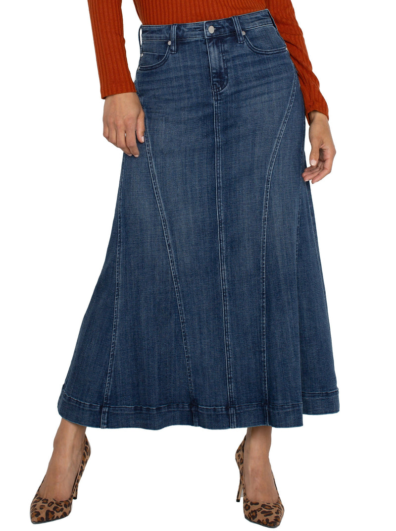 Mermaid Denim Maxi Skirt