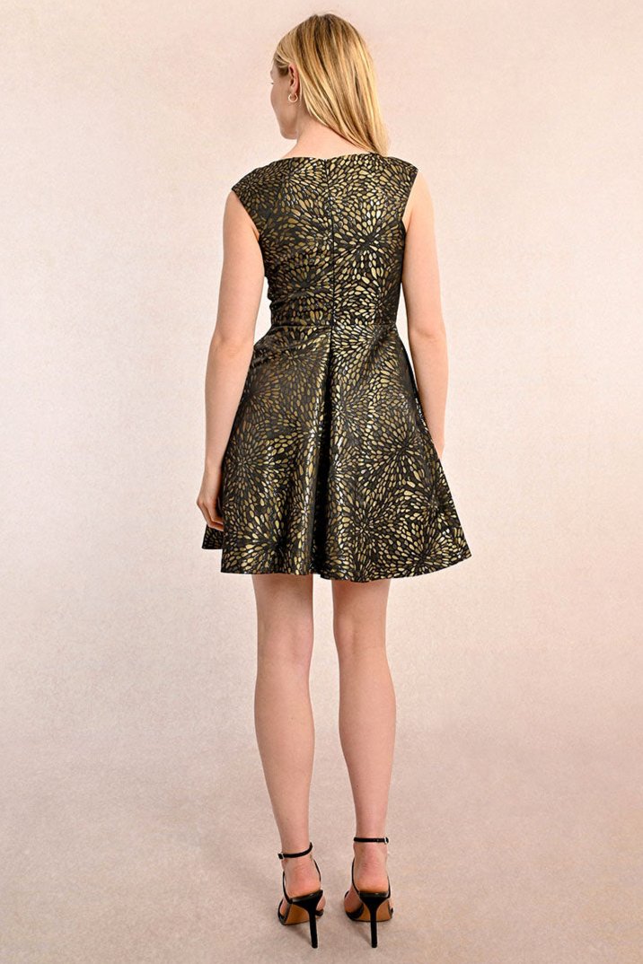 Jacquard Fit And Flare Dress