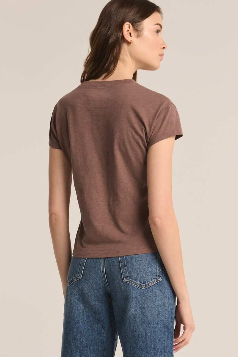 Modern Slub Tee - deep taupe