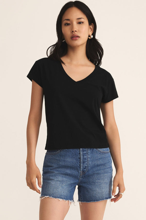 Modern V-Neck Tee - black

