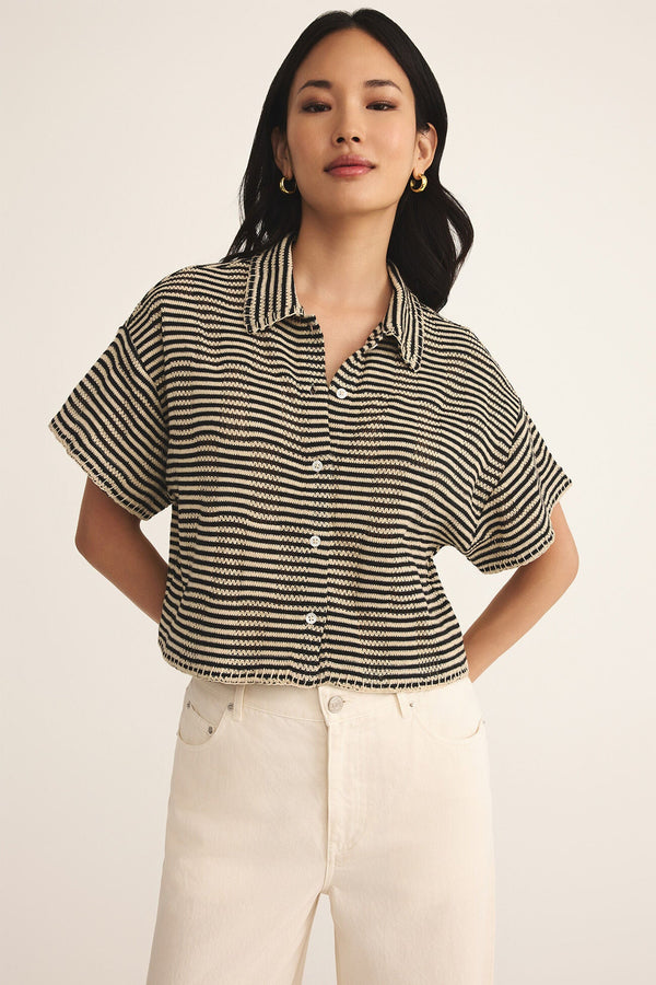 Monaco Crochet Button Up