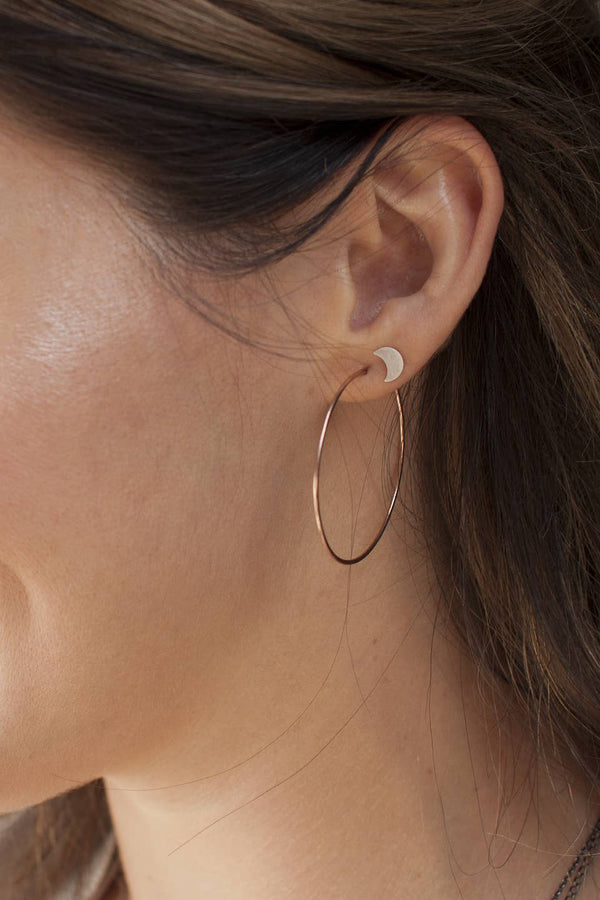 Medium Hammered Round Hoop