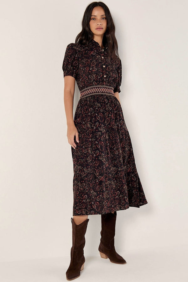 Paisley Midi Shirt Dress