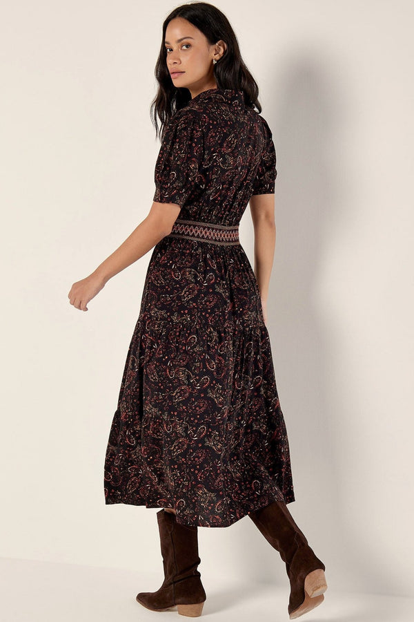 Paisley Midi Shirt Dress