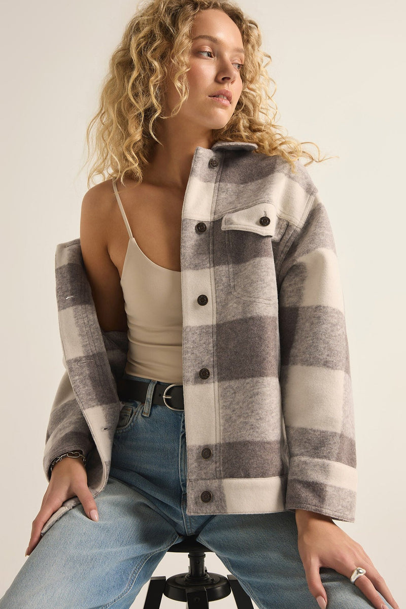 Preston Knit Plaid Jacket