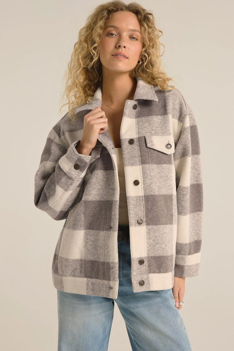 Preston Knit Plaid Jacket