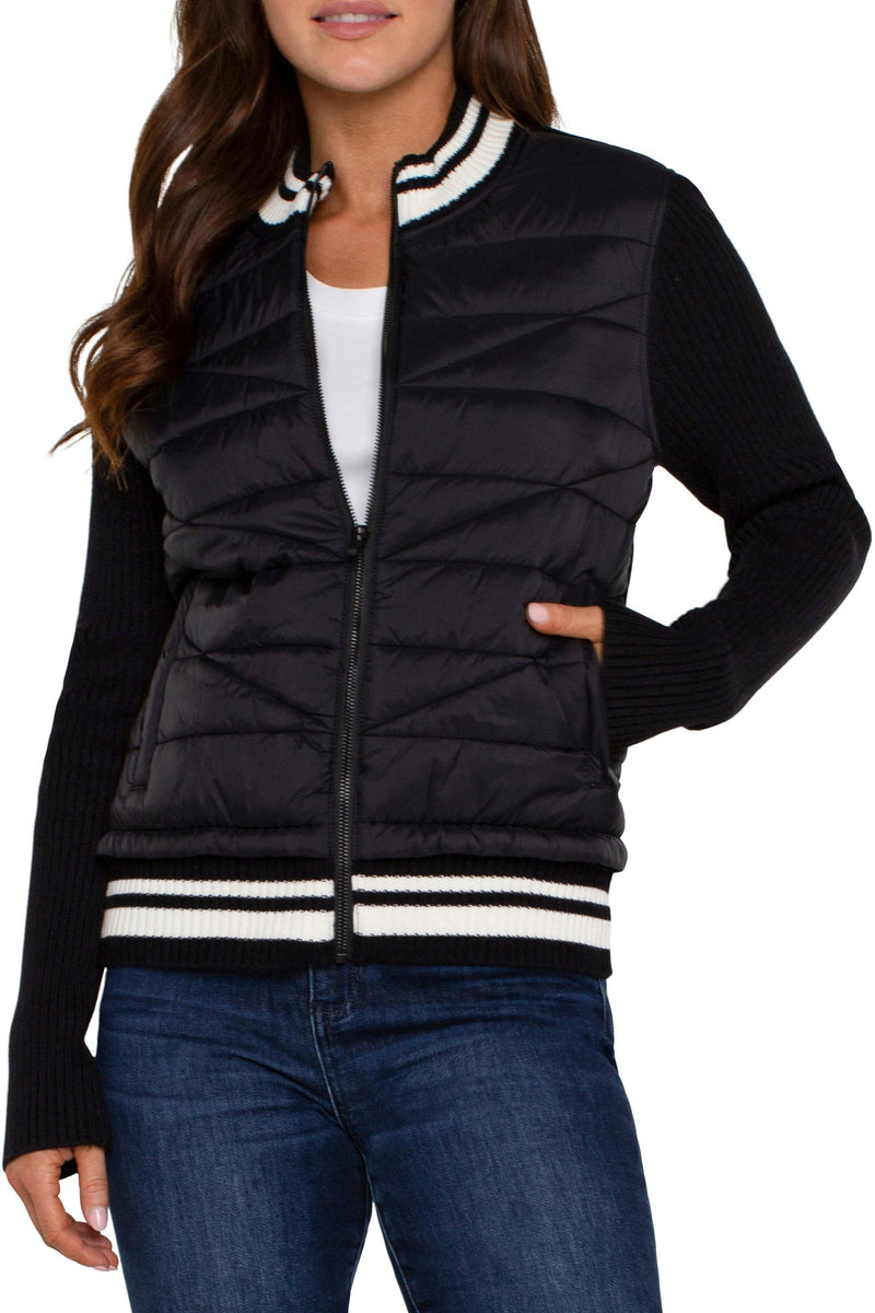 Quilted Rib Knit Jacket