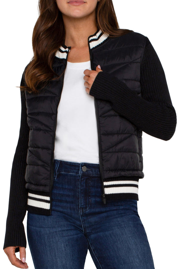 Quilted Rib Knit Jacket