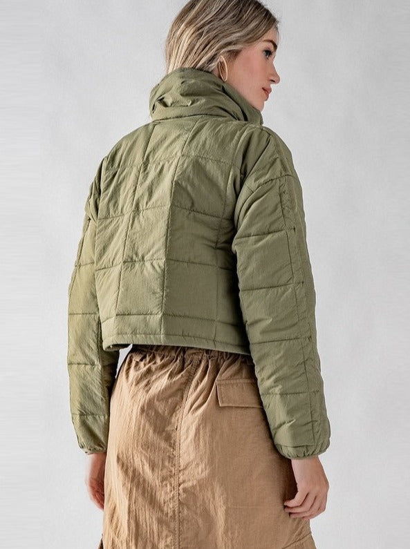 Quilted Water Resistant Puffer Jacket