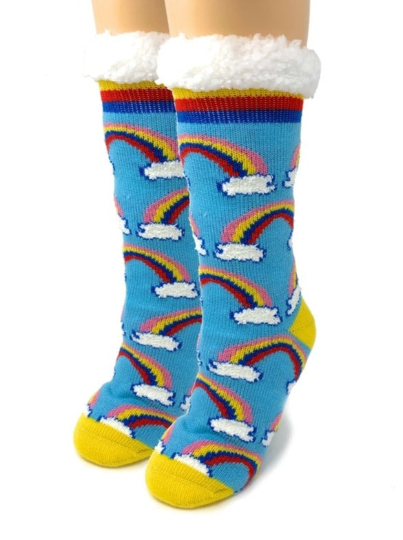 Happy Days | Women's Funny Fuzzy House Sherpa Slipper Socks