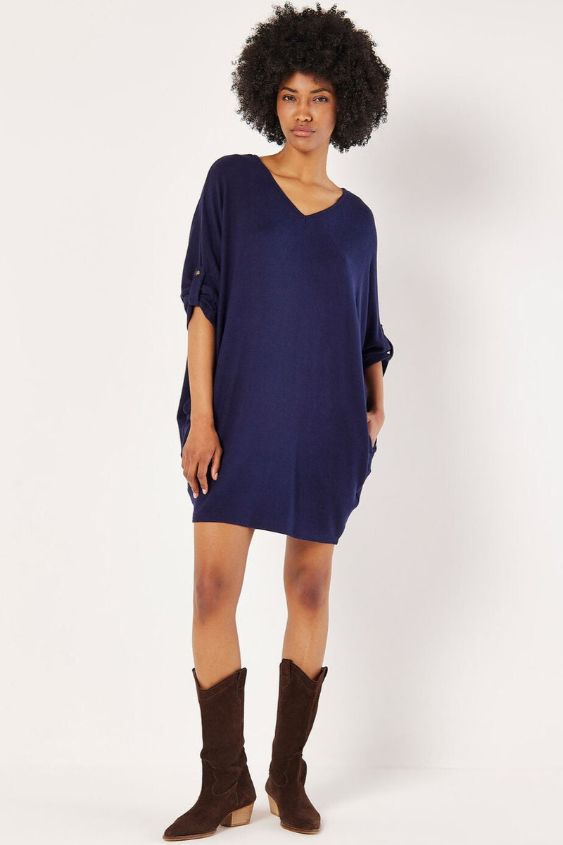 Soft-Touch Cocoon Mini Dress