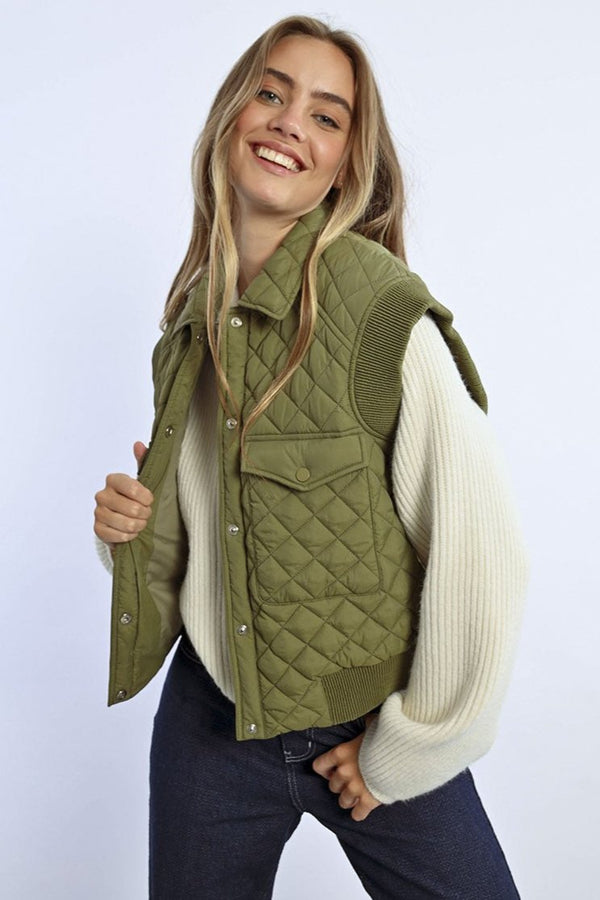 Quilted Sleeveless Jacket