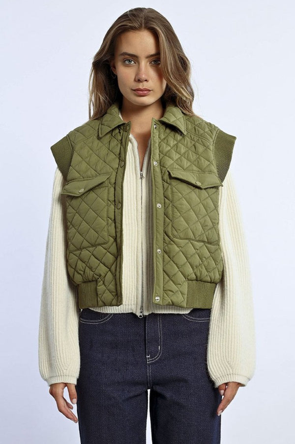 Quilted Sleeveless Jacket