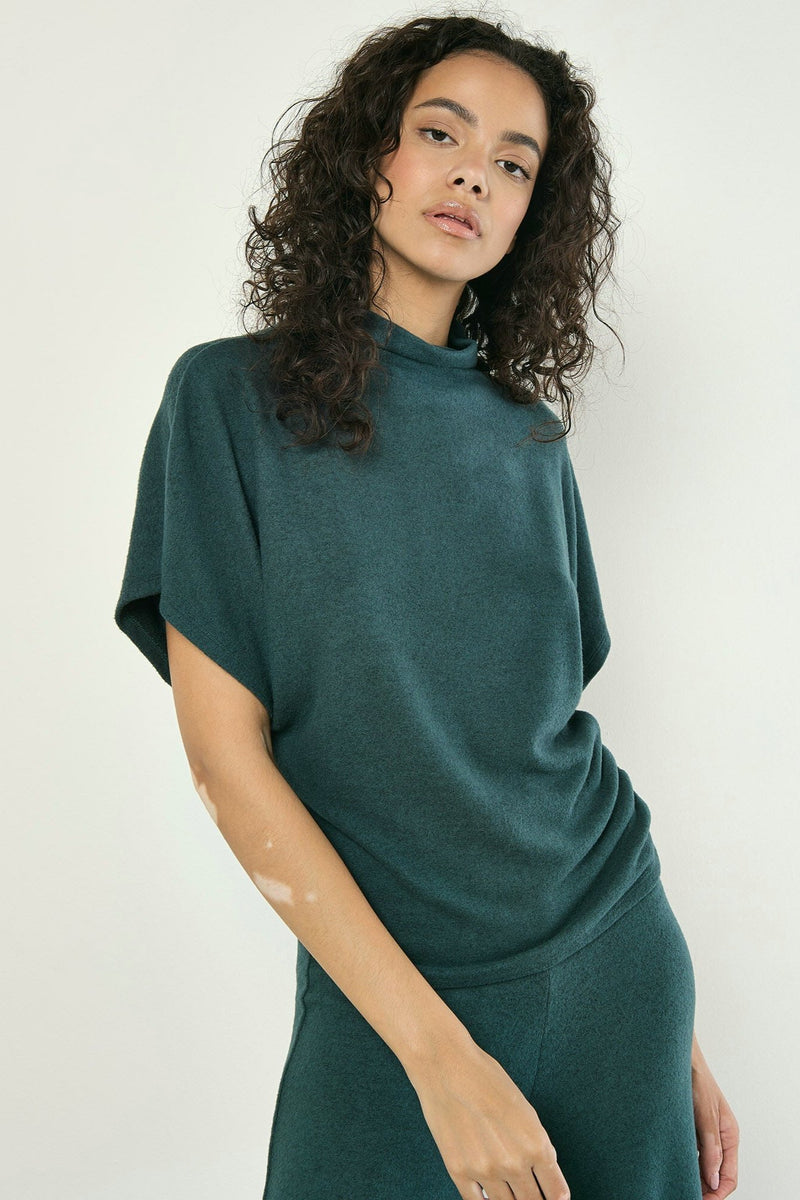 Soft Touch Ruched Top - green