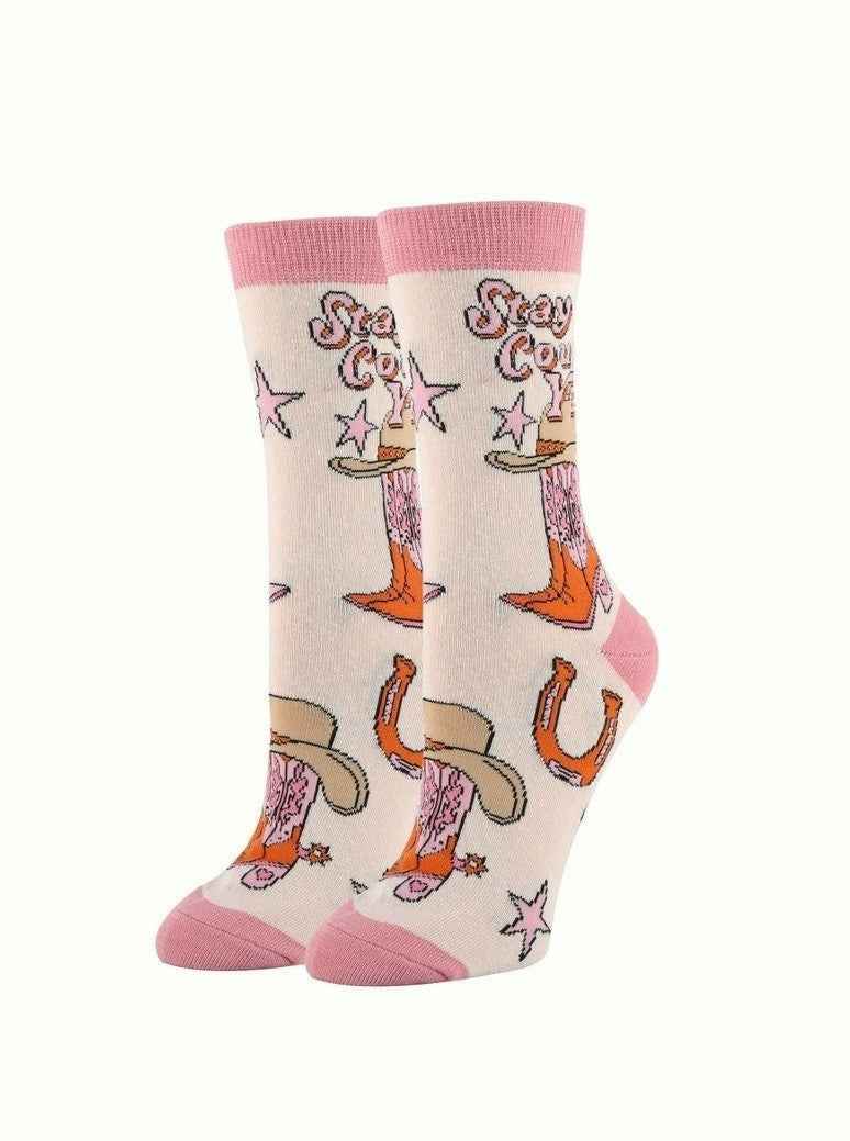 Giddy Up | Women's Novelty Crew Socks