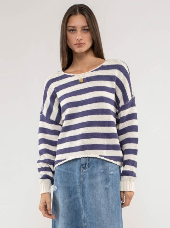 Striped Knit Pullover