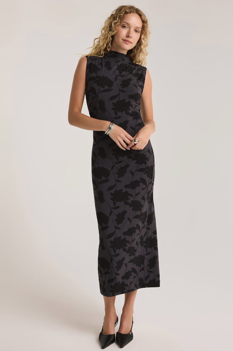 Tatum Shadow Floral Midi Dress