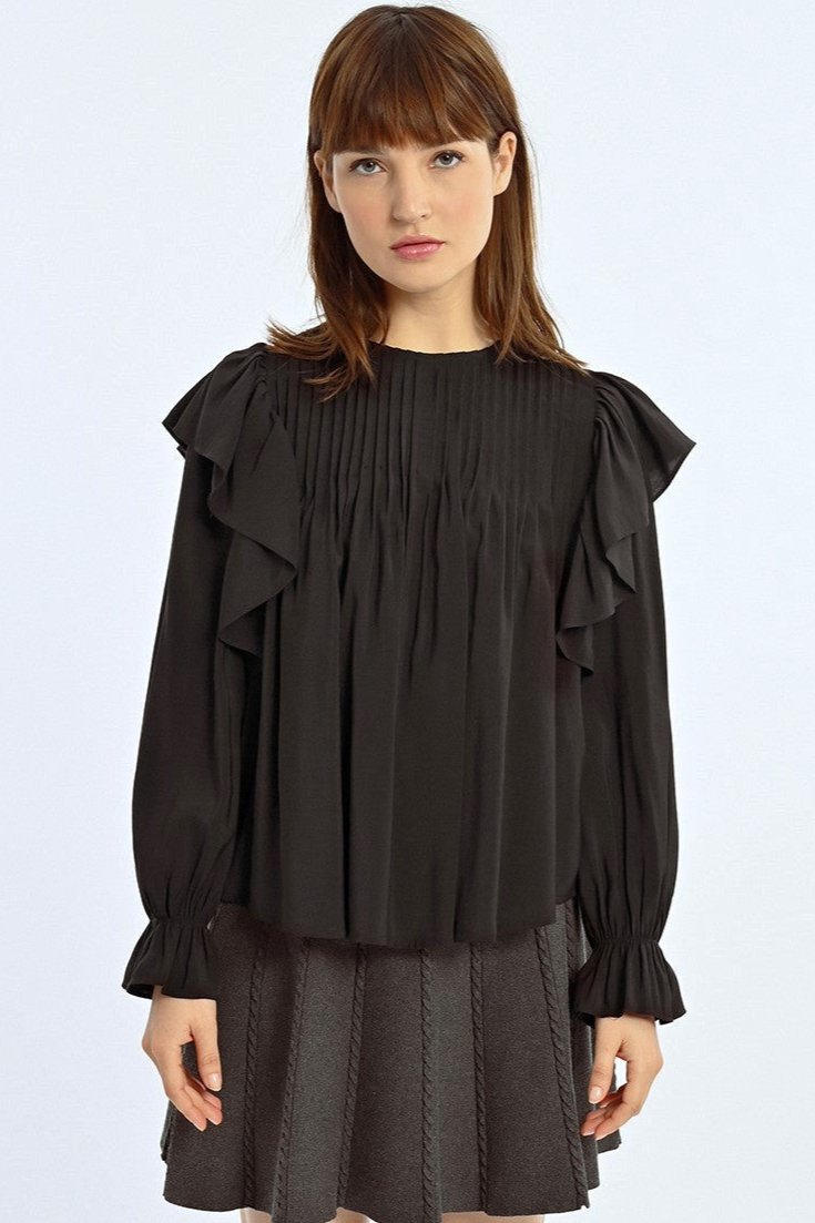 Fluid Ruffled Blouse