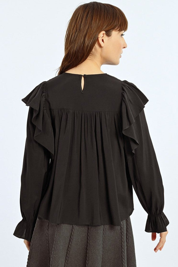 Fluid Ruffled Blouse