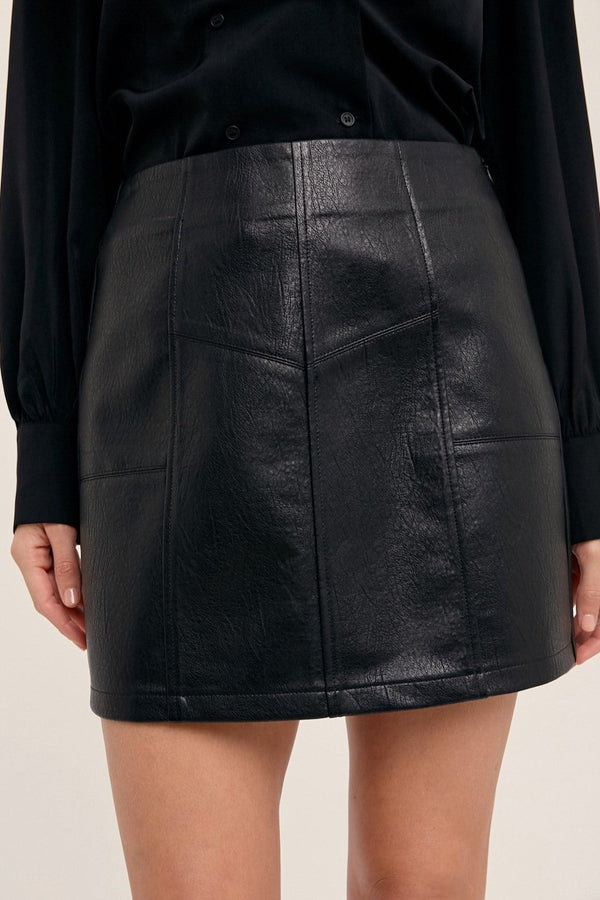 Vegan Leather Mini Skirt