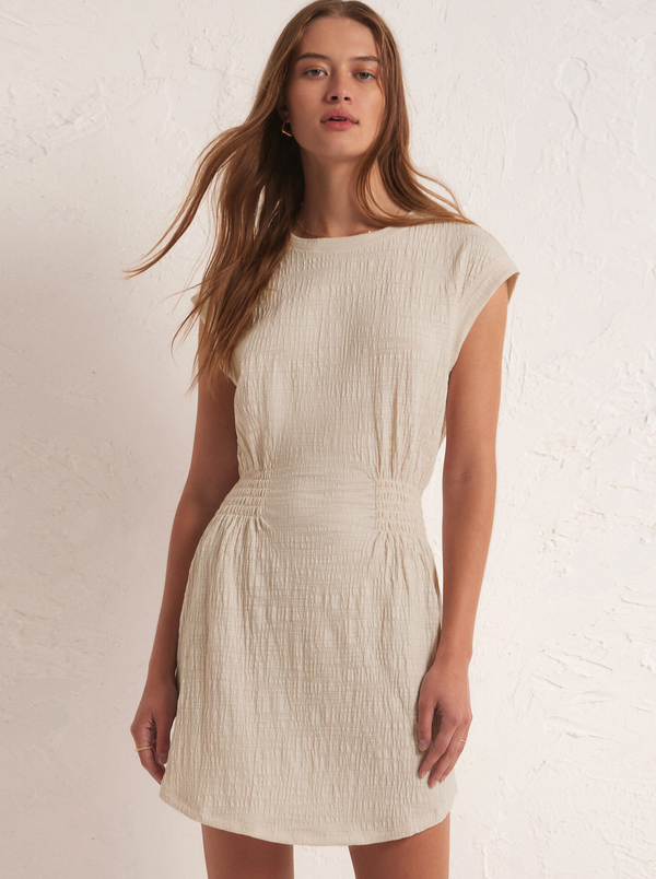 Rowan Textured Knit Dress - whisper white