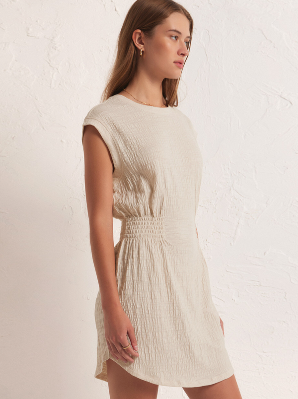 Rowan Textured Knit Dress - whisper white