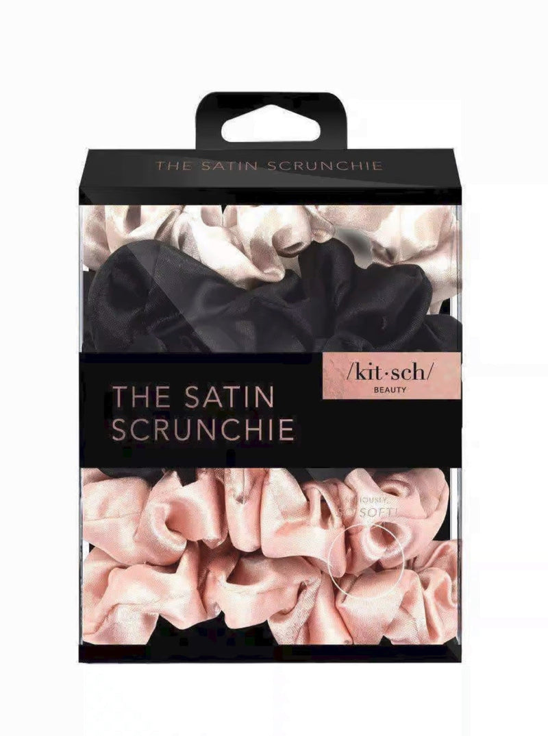Kitsch Satin Scrunchie 5 Piece Set, assorted