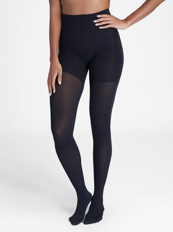 Spanx | Tight-End Tights in Very Black | front view on model