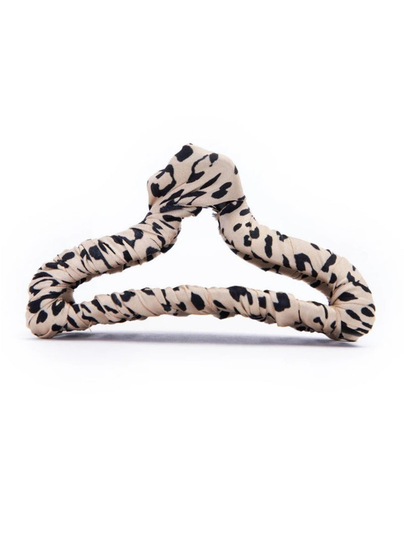 Satin Wrapped Claw Clip, leopard